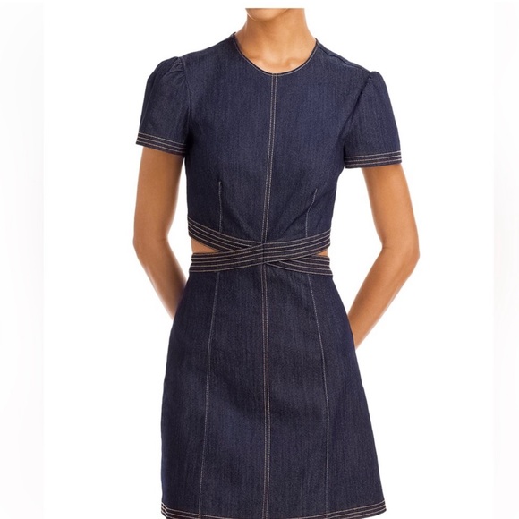 Cinq à Sept Maddy Cutout Denim Dress - Picture 3 of 3